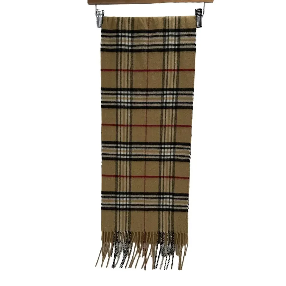 Womens Plaid Scarf Tan Black‎ Red 53